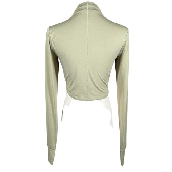 Nike Dri-FIT Crop Top Long Sleeve Mock Neck Athleisure Small - Picture 2 of 12